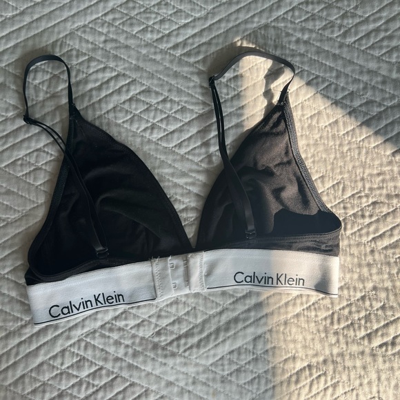 Calvin Klein - Black Cotton Bralet - US SM - Picture 2 of 6